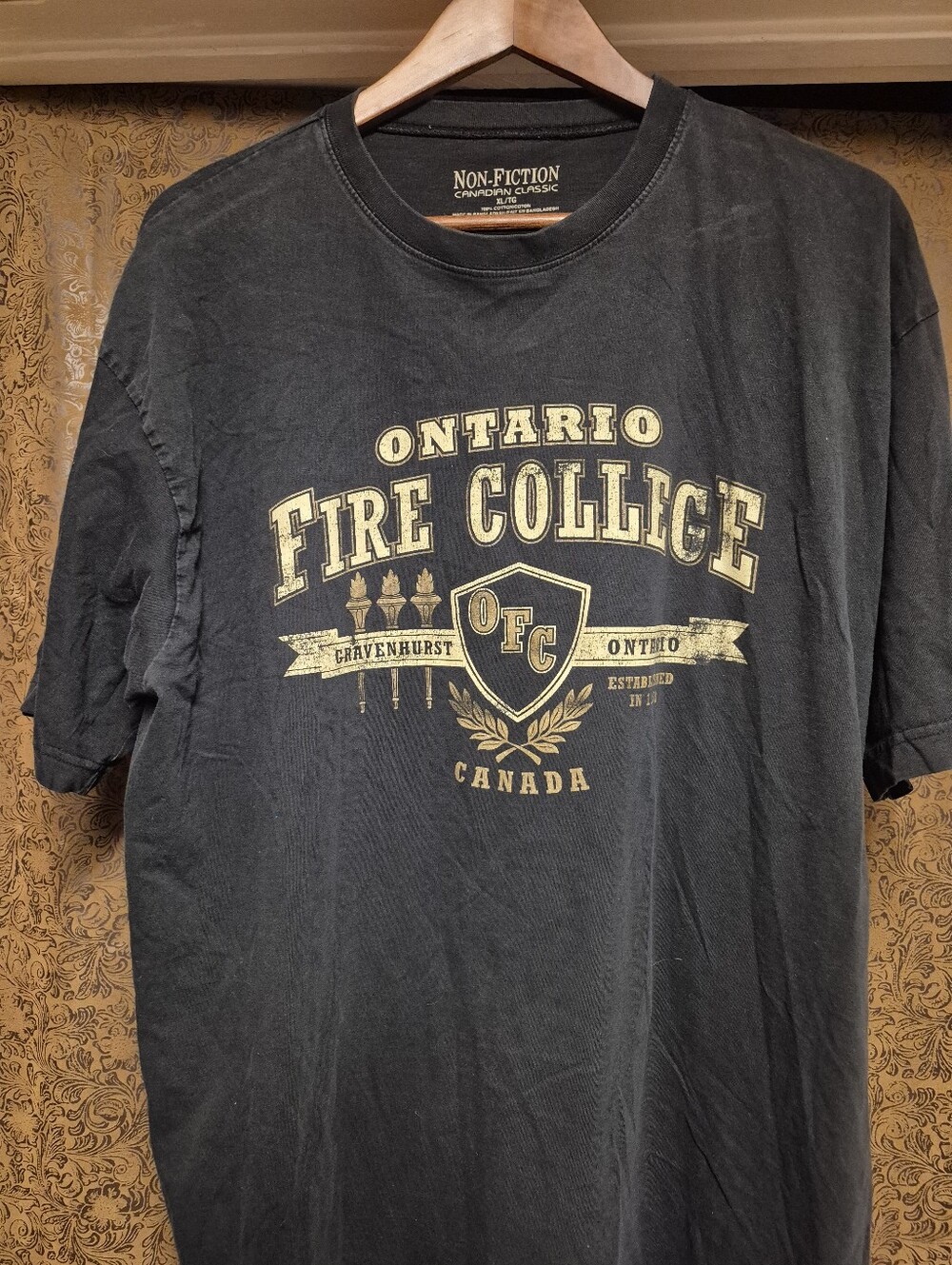 Classic Black "Ontario Fire College" Graphic Tee